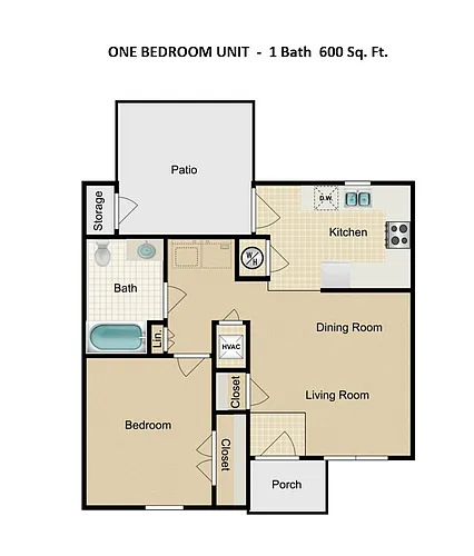 Floor plan 1 Bedroom