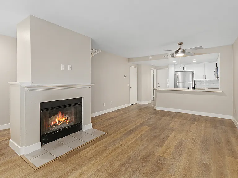 Gather around the fireplace and make every night cozy.