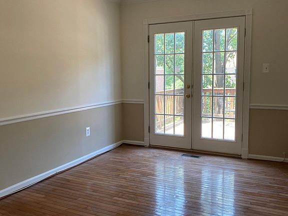 dining room with French doors to the deck