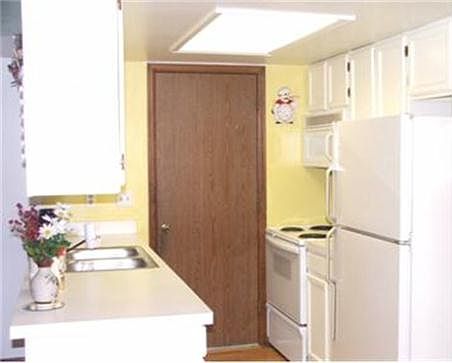 Kitchen with laminate floor