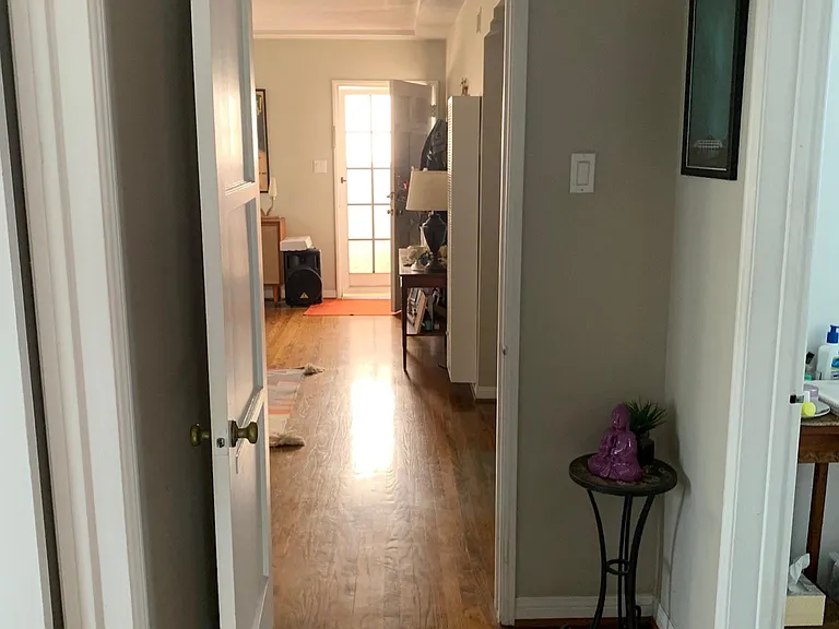 Hallway with bedrooms and bathroom (looking back to living room) - Previous tenant B