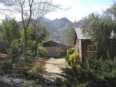 Side yard and Detached Garage