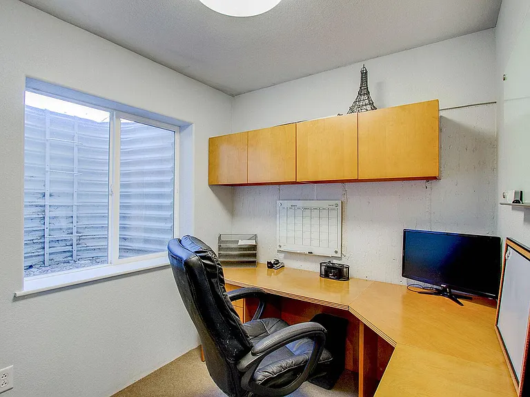 Office area in the basement!