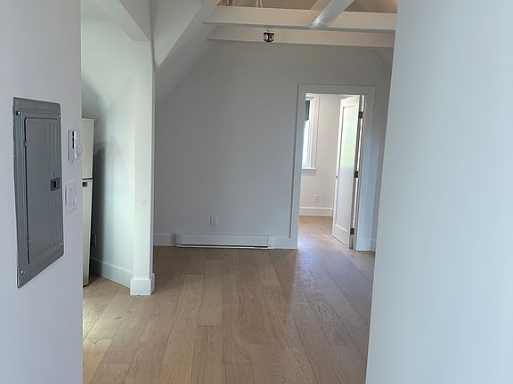 Up lighting highlights vaulted ceilings