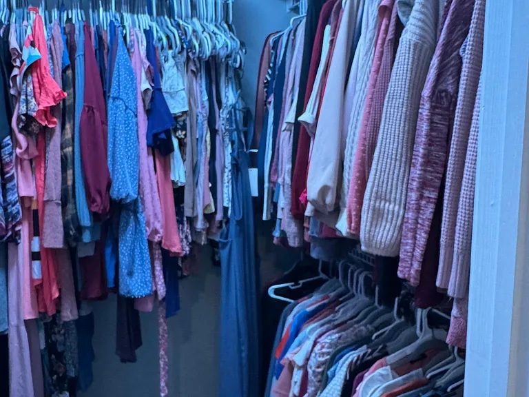 One of 2 master bedroom closets