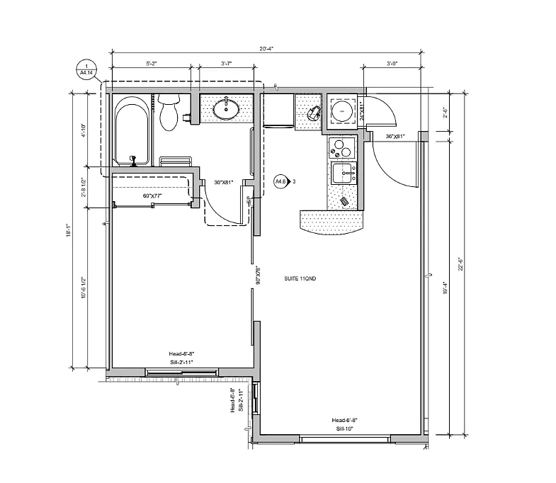 Floor plan 1 Bed