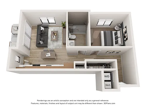 Floor plan 1X1 A3