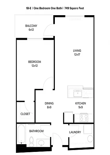Floor plan 1X1 I