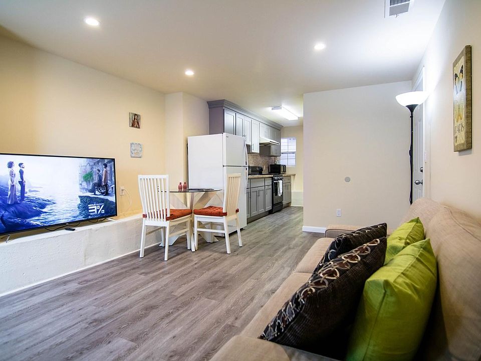 Open living room area from a private entrance