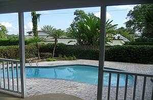 porch and pool