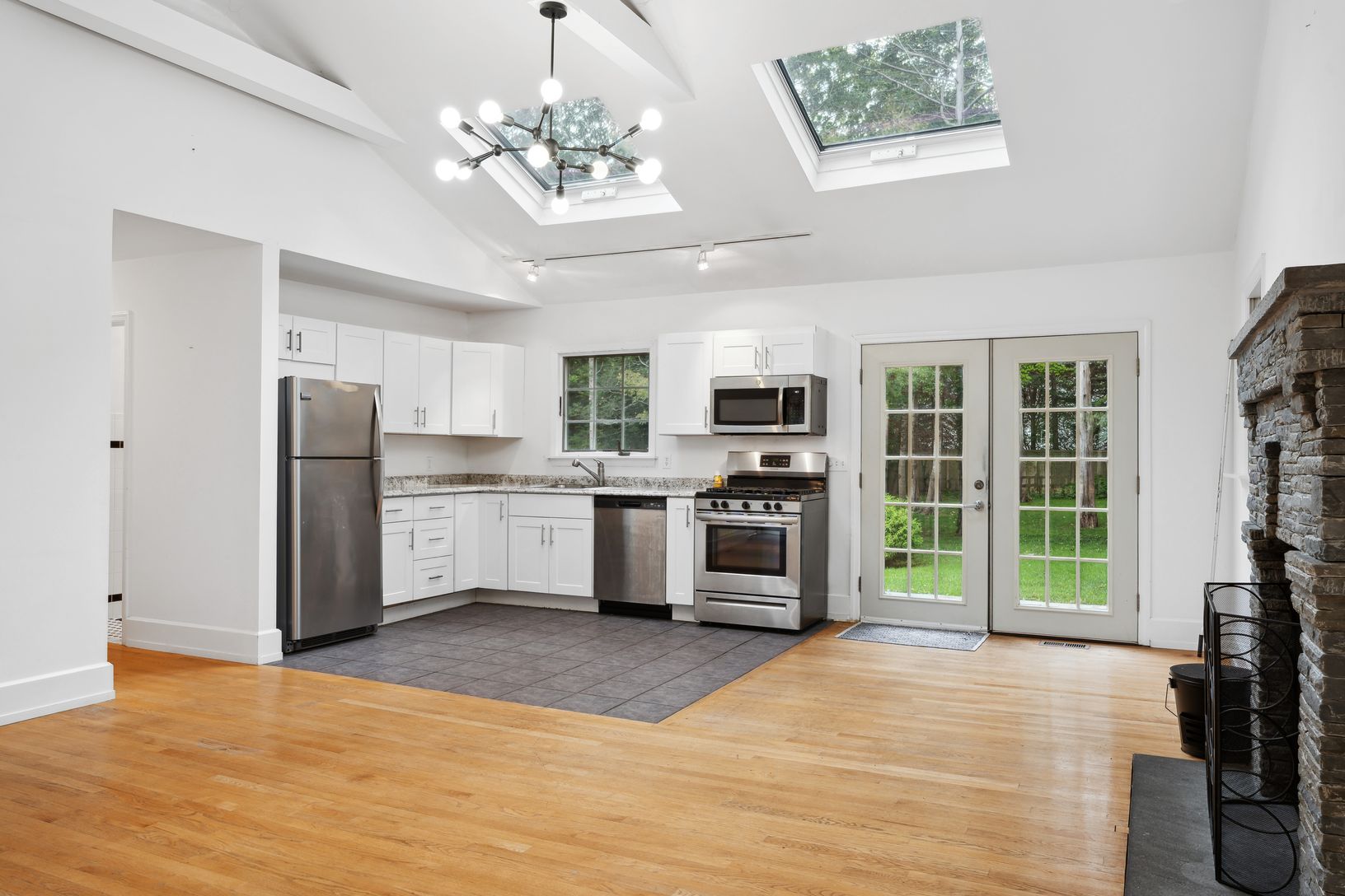  French doors leading to Bluestone Patio