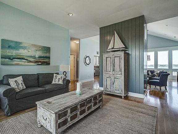 Living room with hardwoods