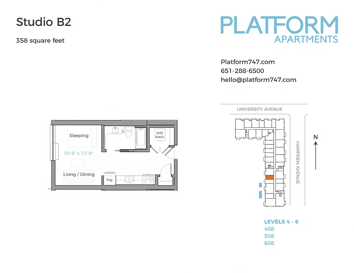 Floor plan Studio B2