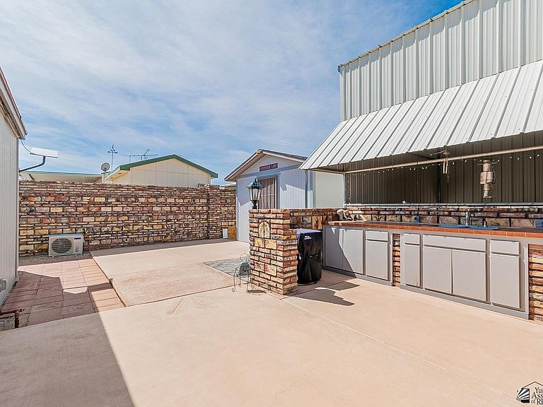 Outdoor kitchen and backyard