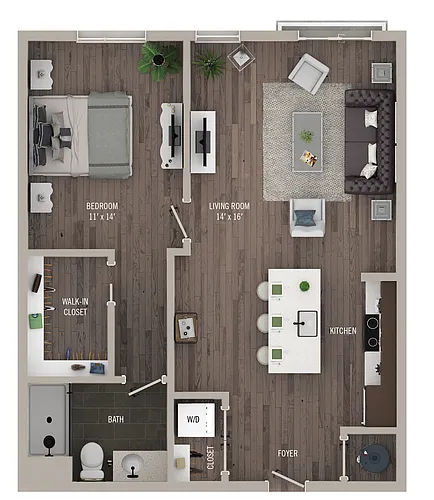 Floor plan Library Park III | A16