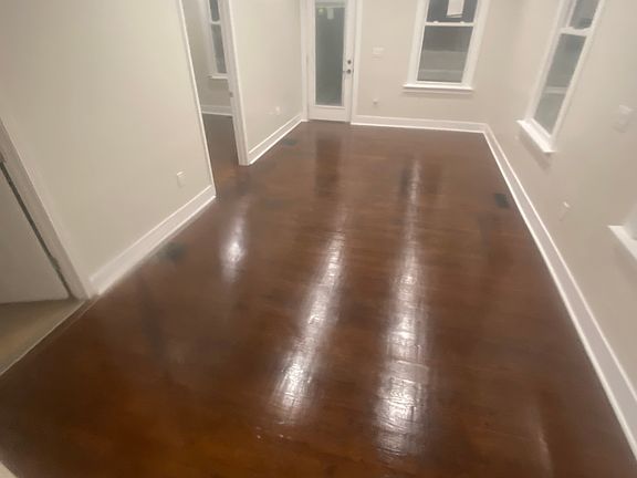 Hardwood floors in living room