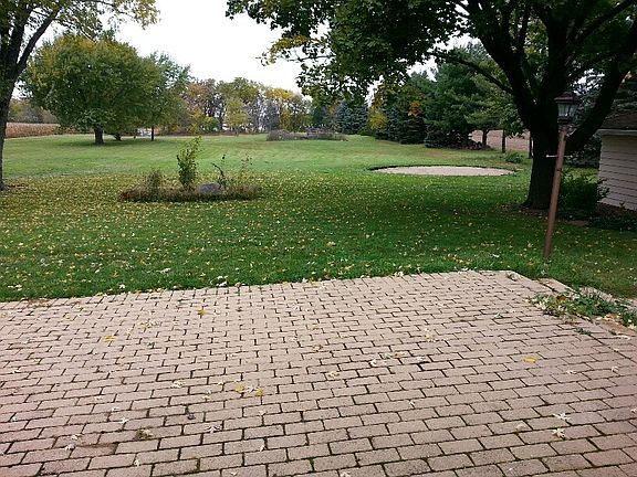 Backyard and brick paver patio