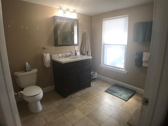 large, travertine bathroom
