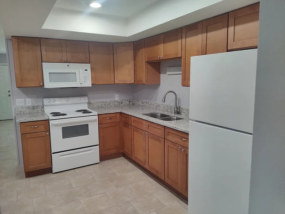 Spacious kitchen with new counters
