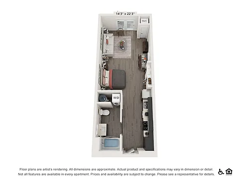 Floor plan Albert - Studio 528