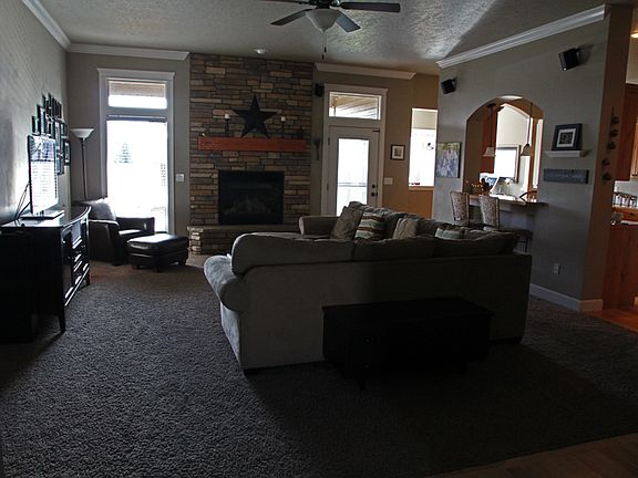 Open and warm family room
