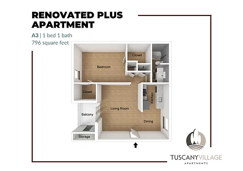 Floor plan A3 Renovated Plus