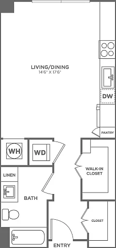 Studio (475 SF) Studio (475 SF)