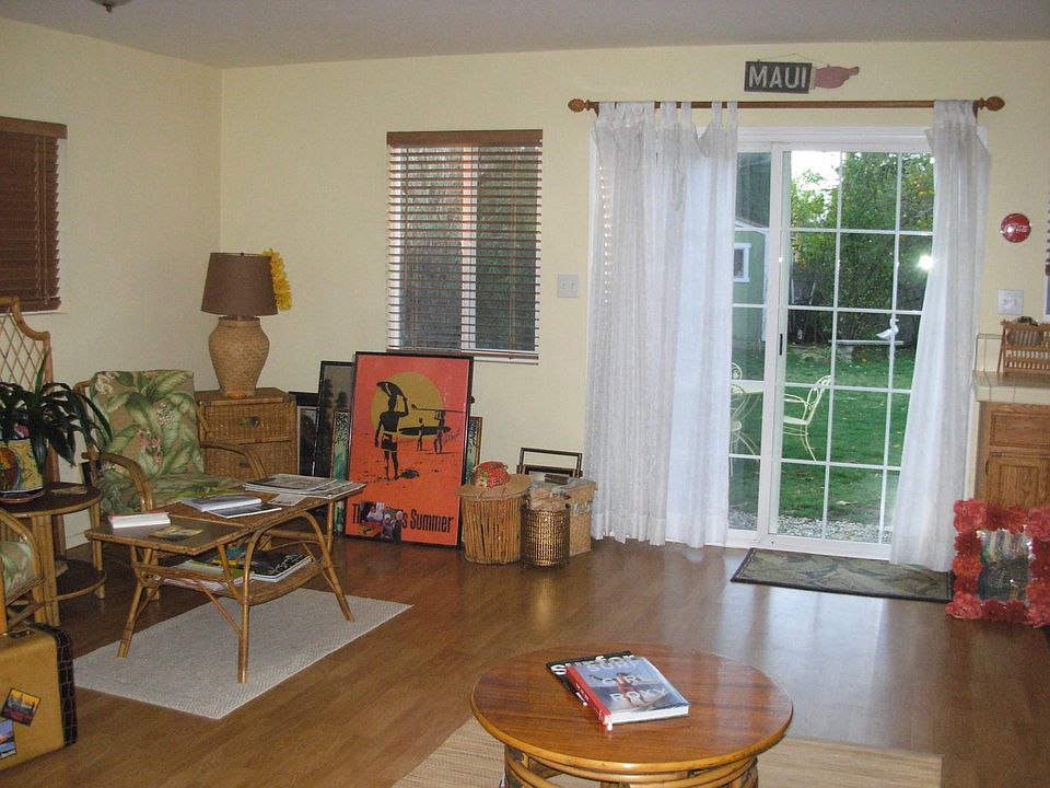 Looking out south wall sliding glass doors are Entrance