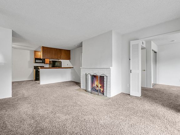 kitchen and living area with dining room