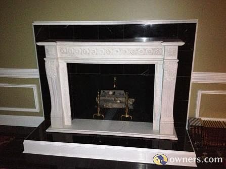 Formal Living w/custom marble mantel