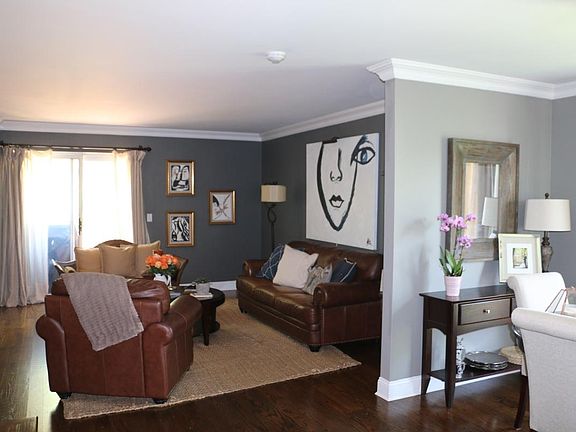 Living room and back porch