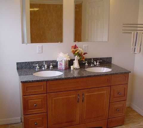 Master bathroom with double vanity