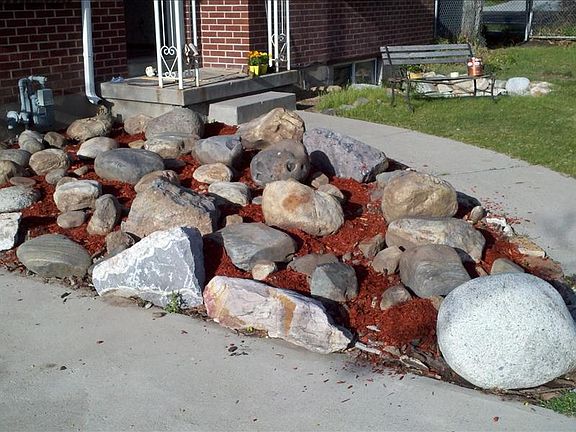 Rock Garden in the Front Left of the Home