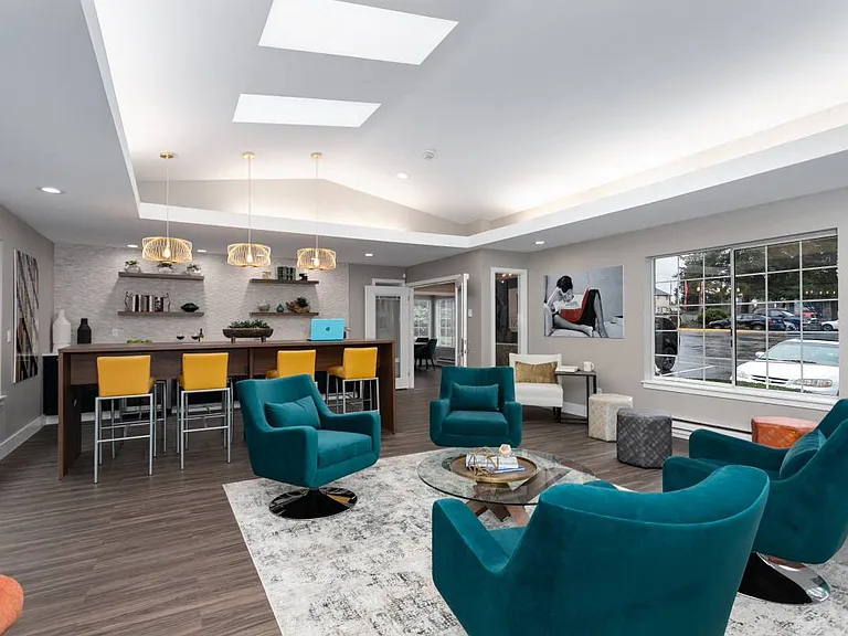 Novela Apartments Clubhouse with Business Bar