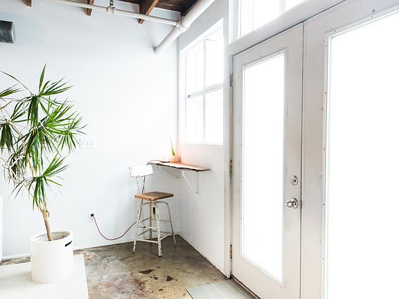 Desk nook in front window