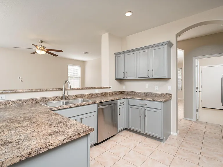 Kitchen overlooking great-room
