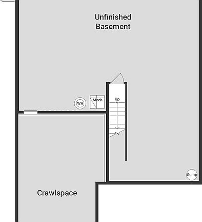 Floorplan of the unfinished basement of the Brio Splendor in Green Valley Ranch