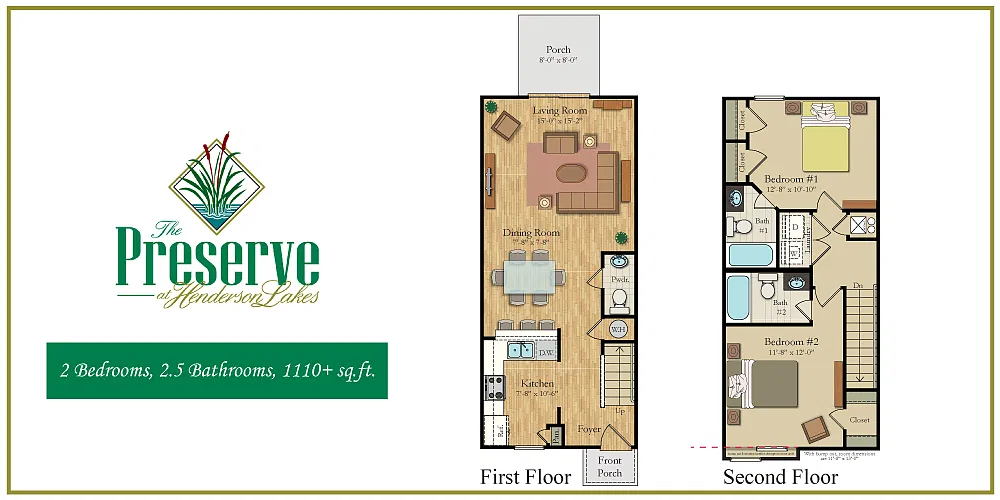 Floor plan 2 Bedroom Preserve