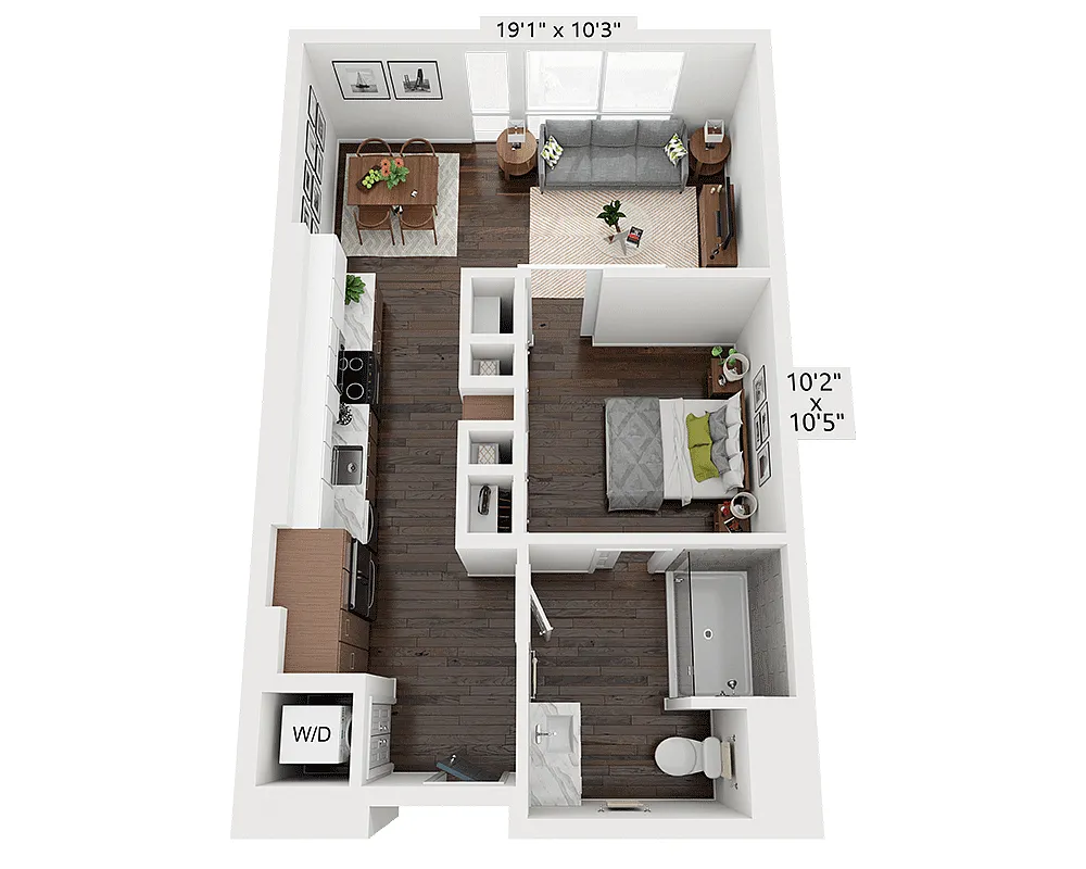 Floor plan Studio E1B