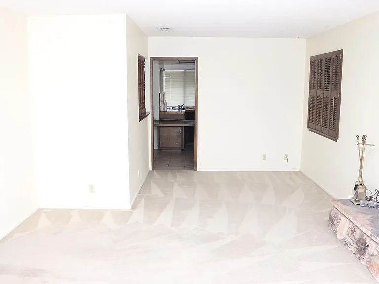 Living room and dining room