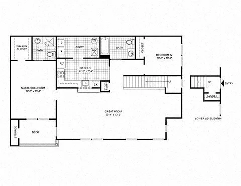 Floor plan 2 Bed 2 Bath