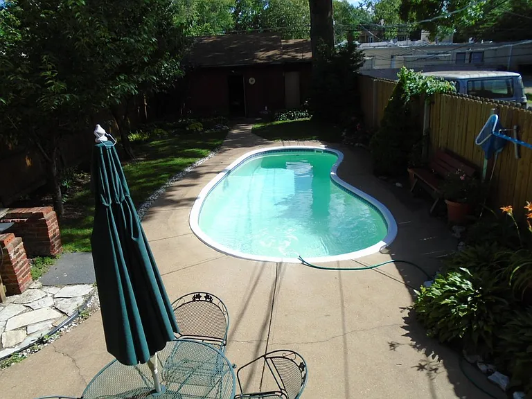 View of pool from upper deck