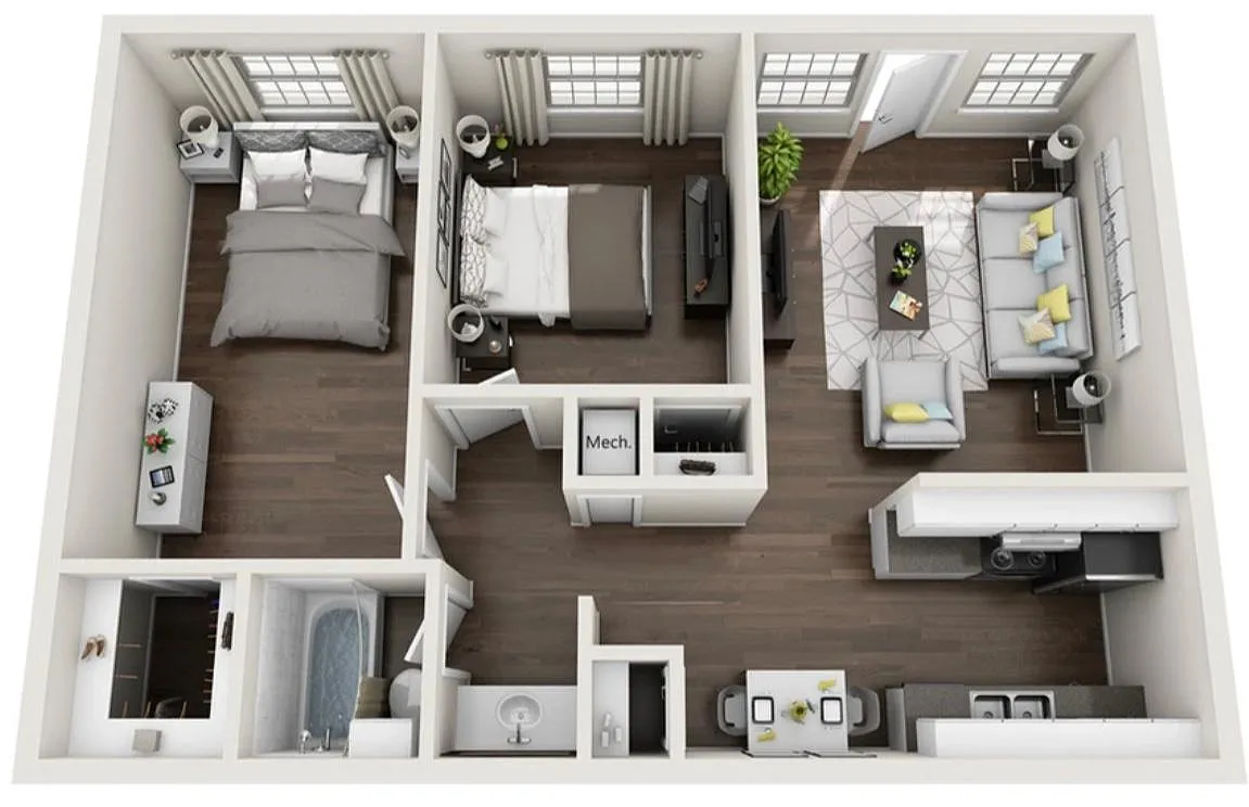 Floor plan 2-bedroom