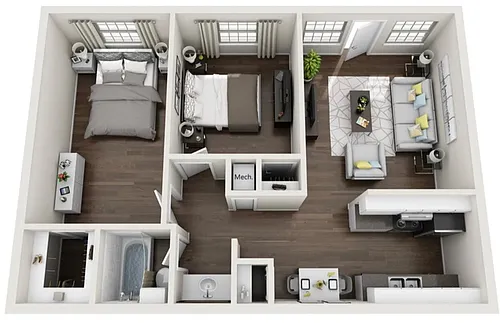 Floor plan 2-bedroom