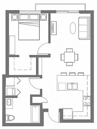 Floor plan 1x1F