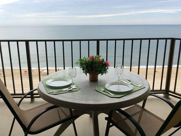 Oceanfront, straight out, panoramic North to South.