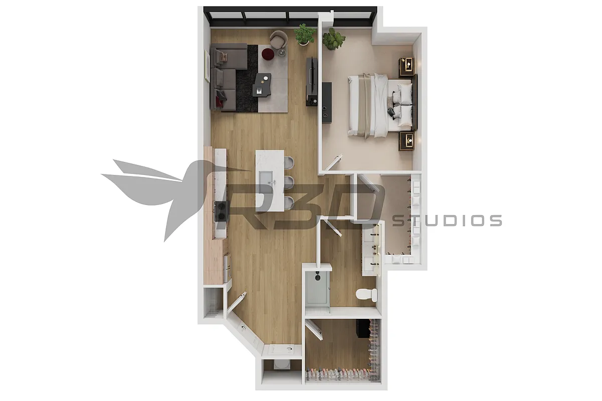 Floor plan 1 Bedroom Apartment