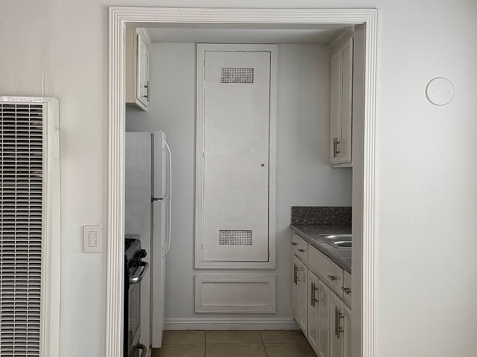 View of the kitchen from the living room.