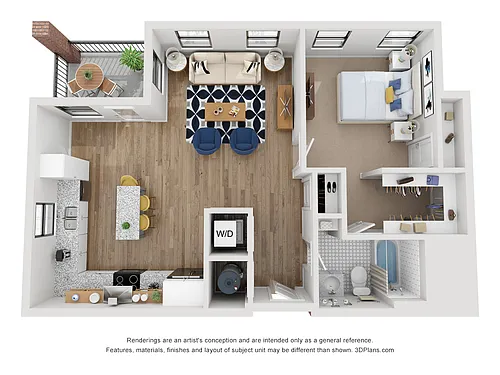 Floor plan 1 Bedroom