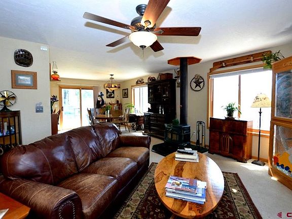 Living room on south and west side of house.